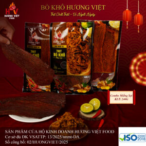 Combo bò khô hương Việt 2 miếng 1 sợi