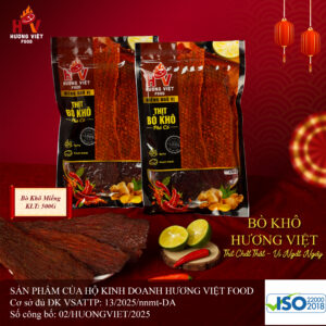 Combo 2 gói miếng 25g bò khô hương việt